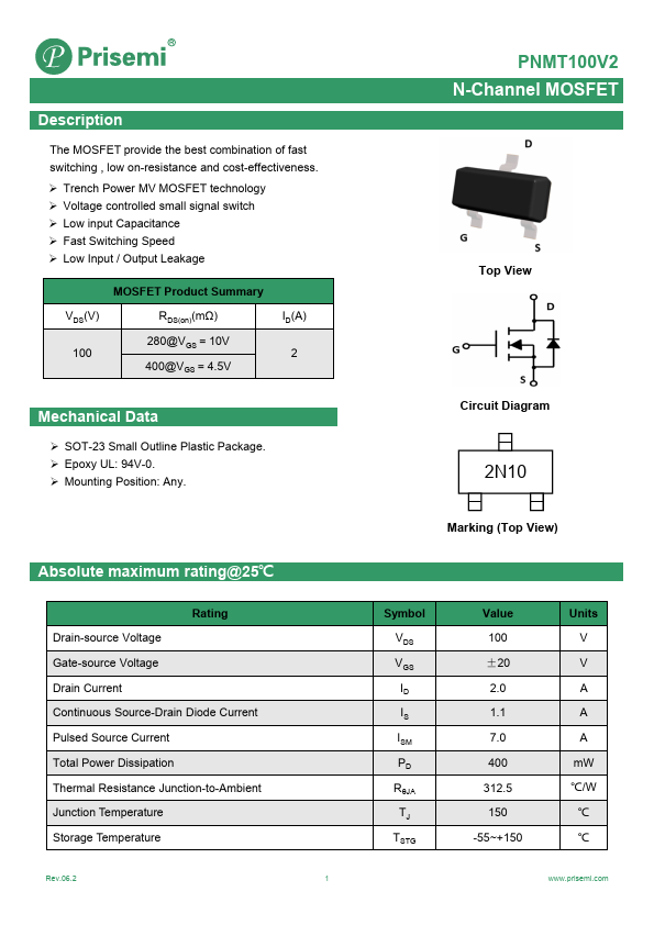 PNMT100V2 Datasheet Preview