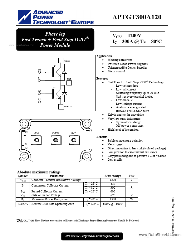 APTGT300A120