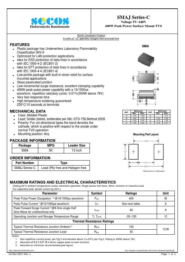 SMAJ10A-C