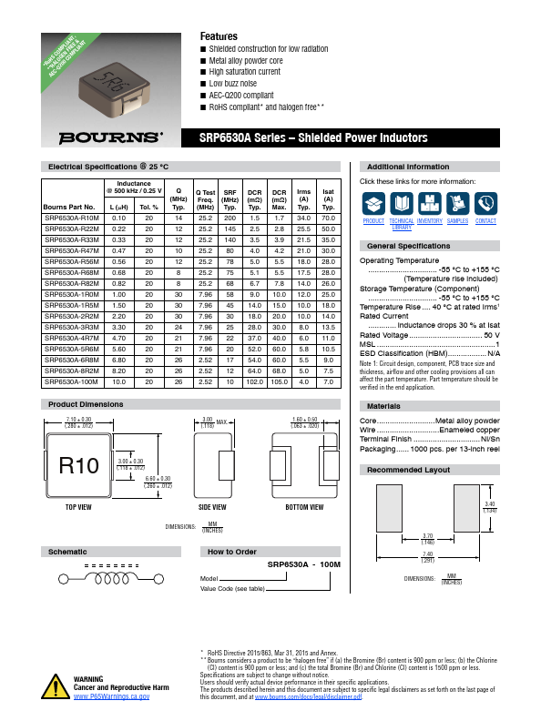 SRP6530A Datasheet Preview