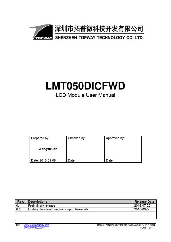 LMT050DICFWD