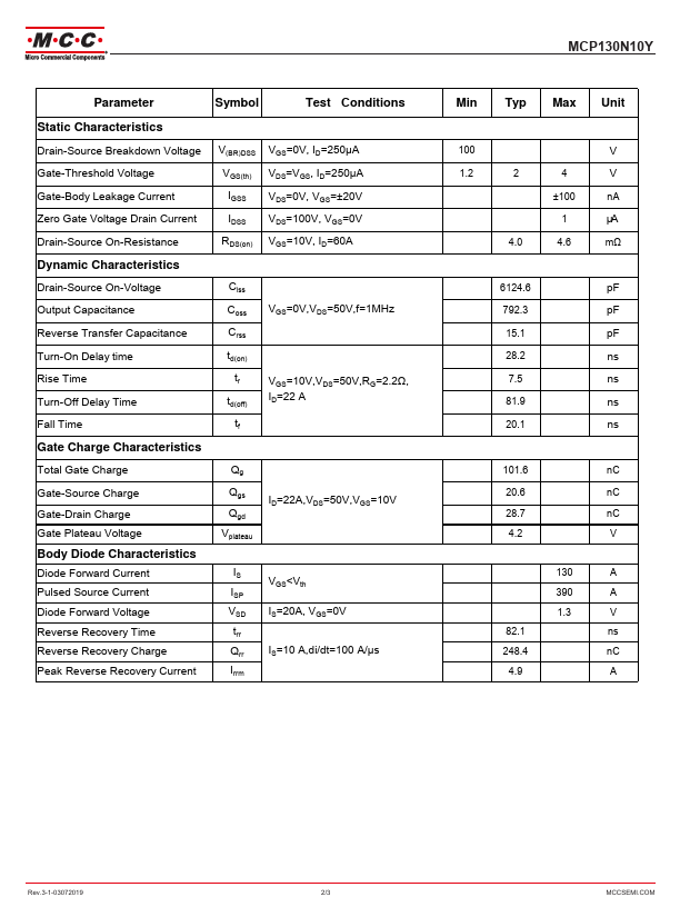 MCP130N10Y