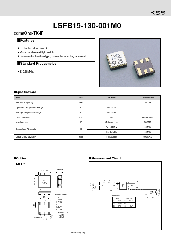 LSFB19-130-001M0