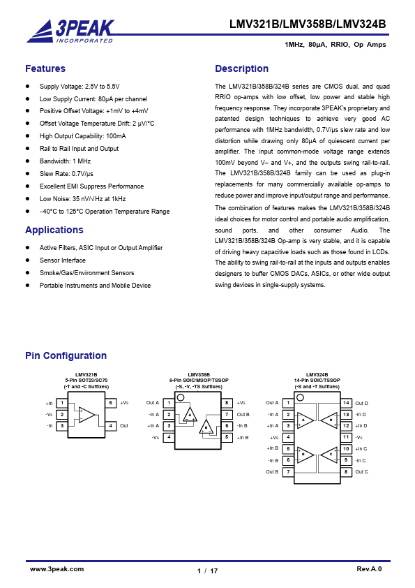 LMV358B Datasheet Preview