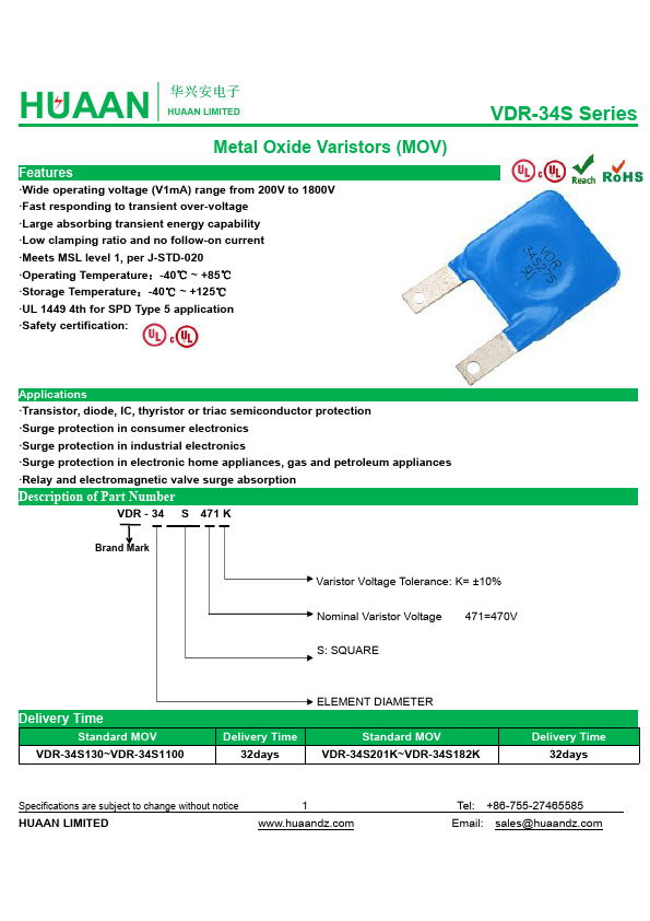 VDR-34S182K