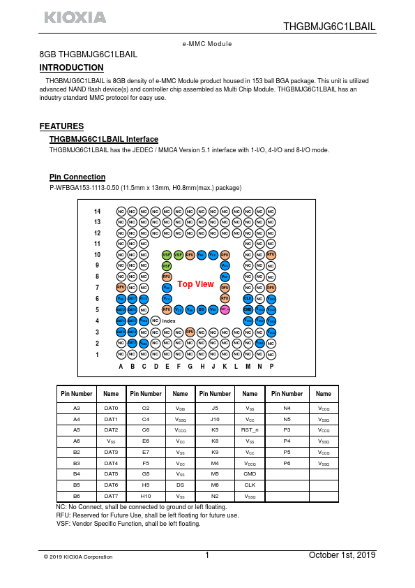 THGBMJG6C1LBAIL Datasheet Preview