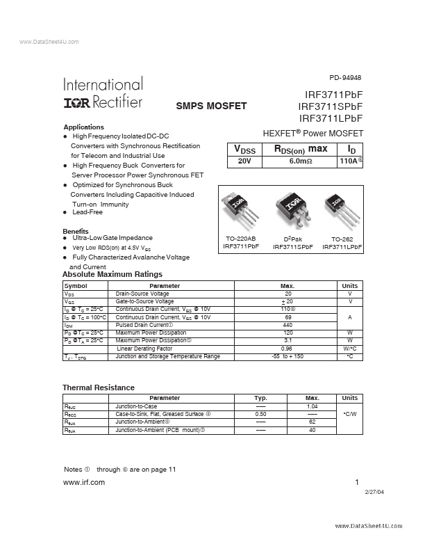 IRF3711PBF