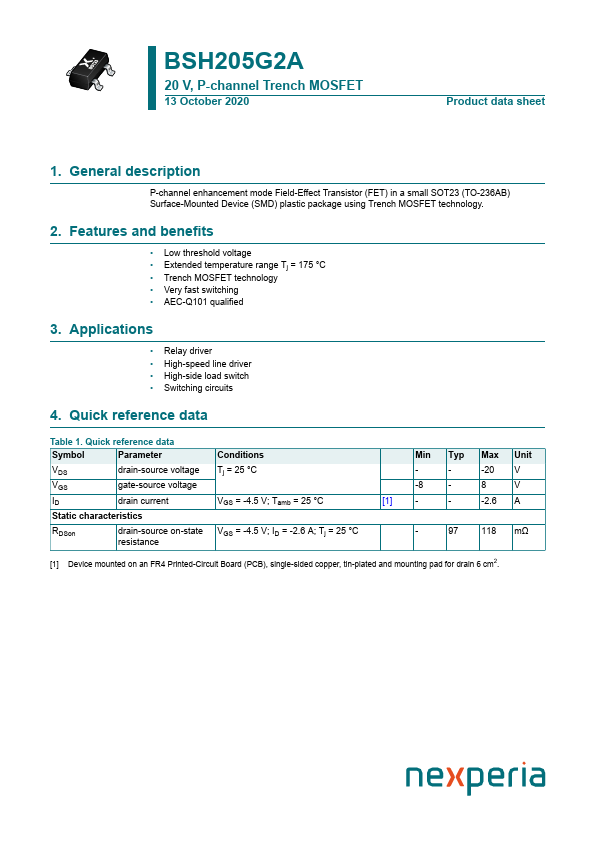BSH205G2A Datasheet Preview