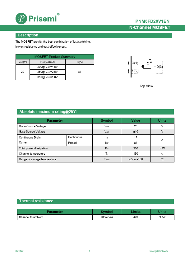PNM3FD20V1EN Datasheet Preview