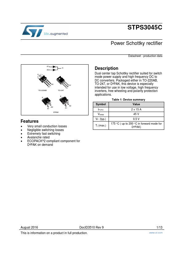 STPS3045CW