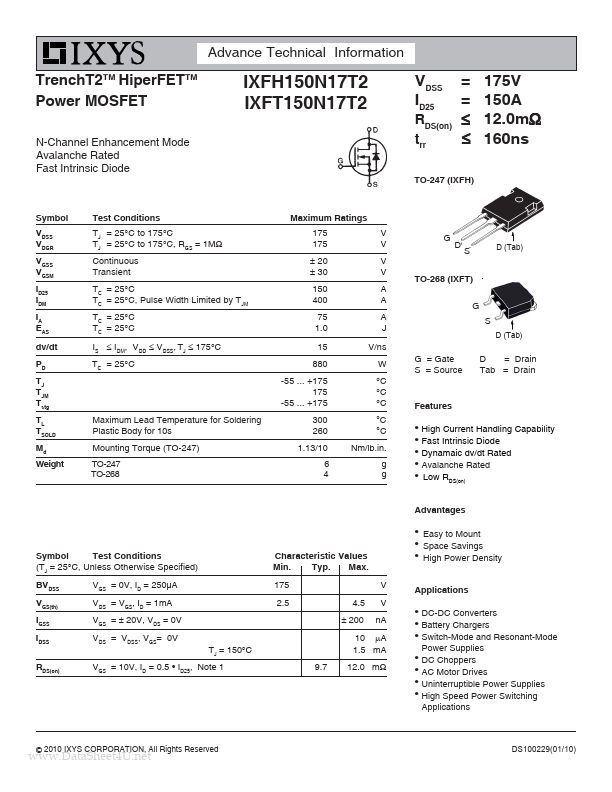 IXFT150N17T2