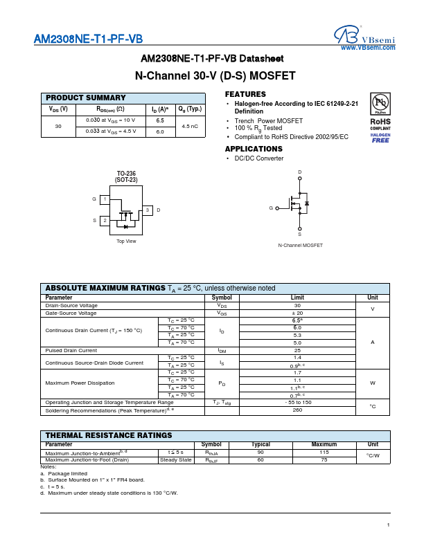 AM2308NE-T1-PF Datasheet Preview