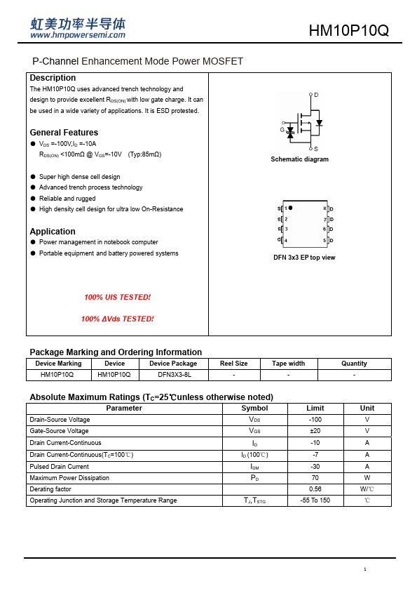 HM10P10Q Datasheet Preview
