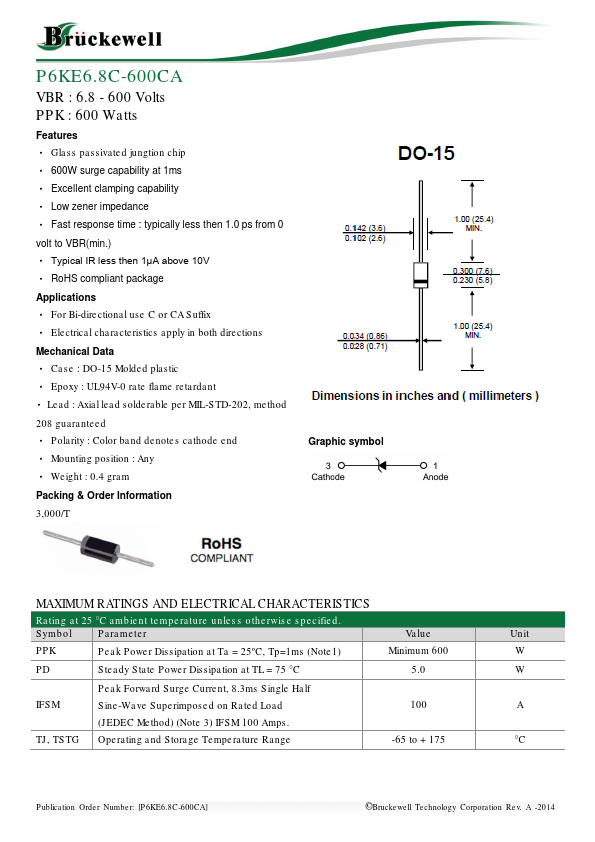 P6KE510CA