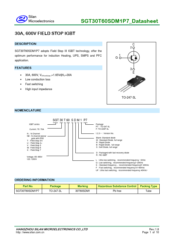 SGT30T60SDM1P7 Datasheet Preview