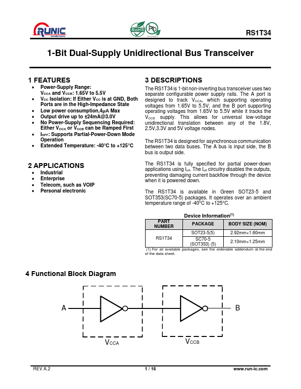 RS1T34 Datasheet Preview