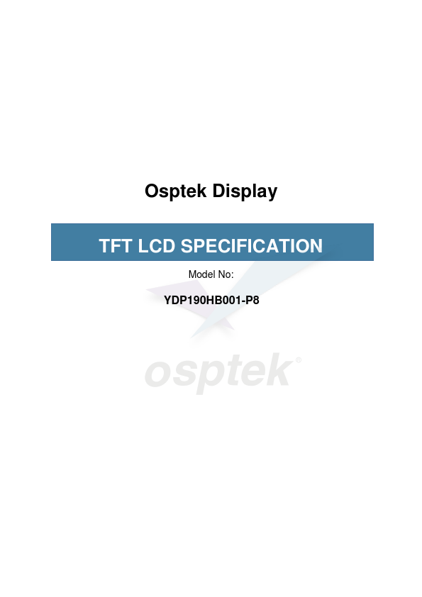YDP190HB001-P8 Datasheet Preview