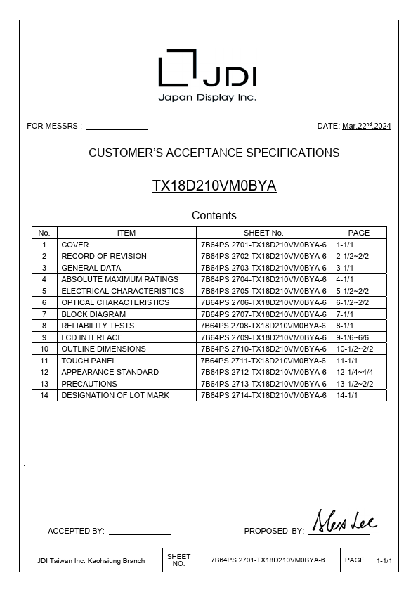 TX18D210VM0BYA Datasheet Preview