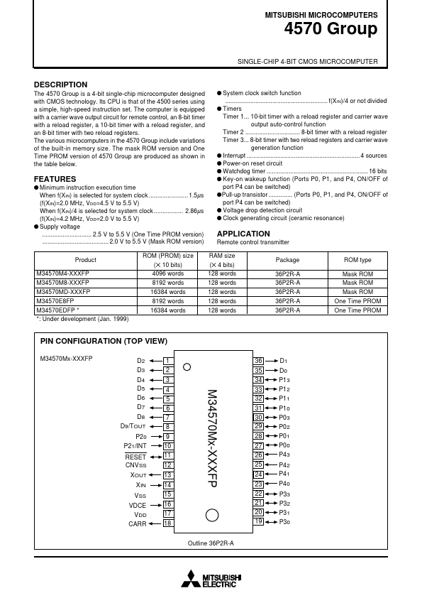 M34570EDFP