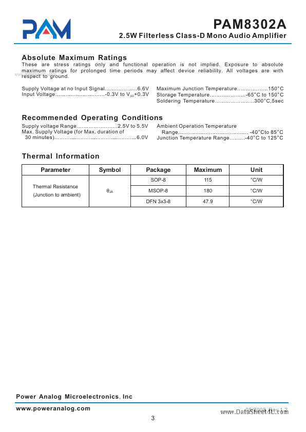PAM8302A
