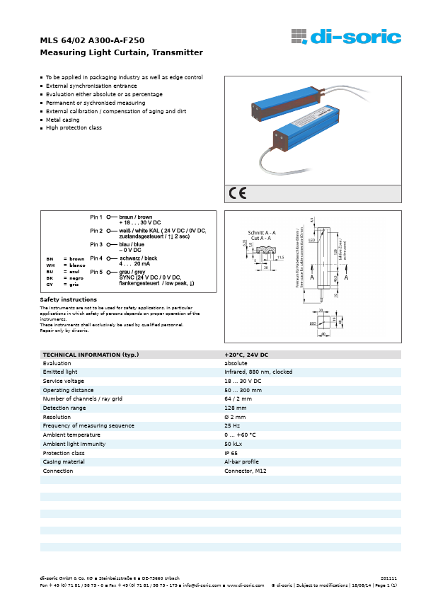 MLS6402-A300-A-F250