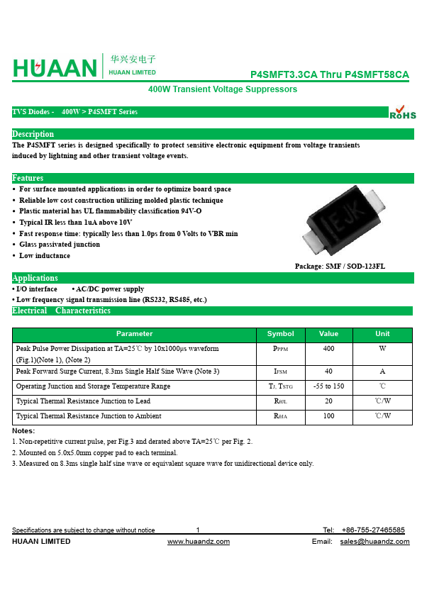 P4SMFT8.0CA