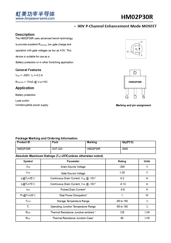 HM02P30R Datasheet Preview