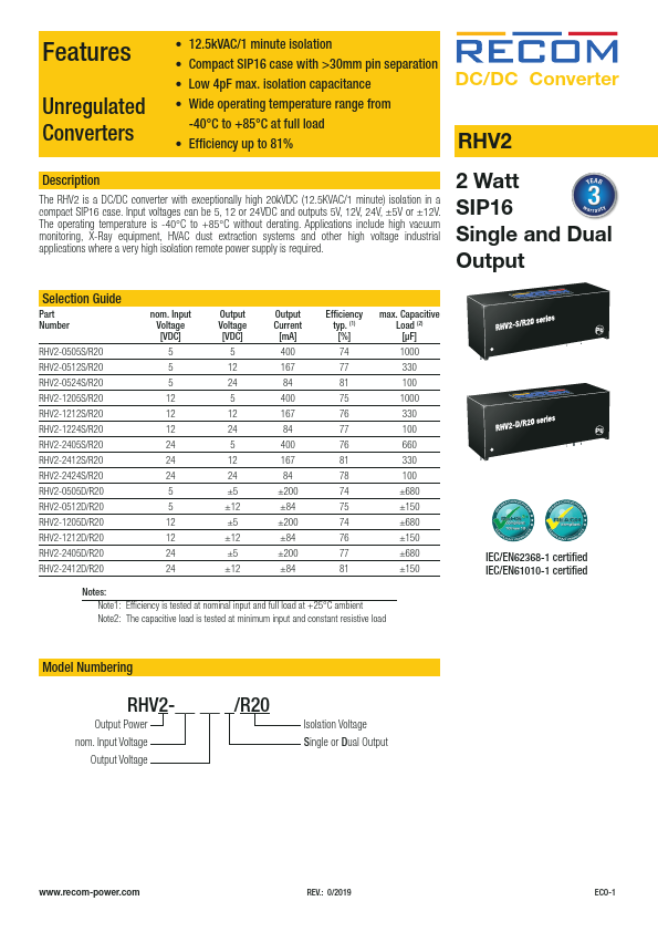 RHV2-0505S-R20