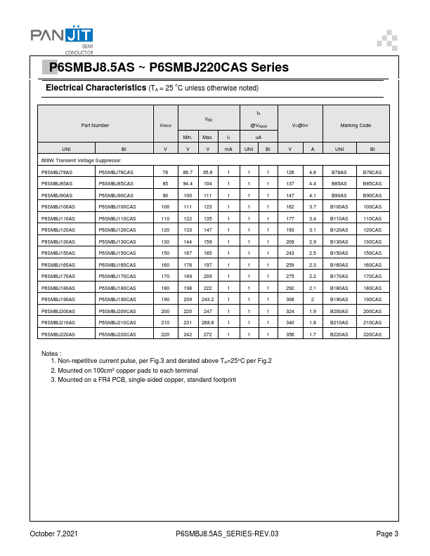 P6SMBJ70CAS