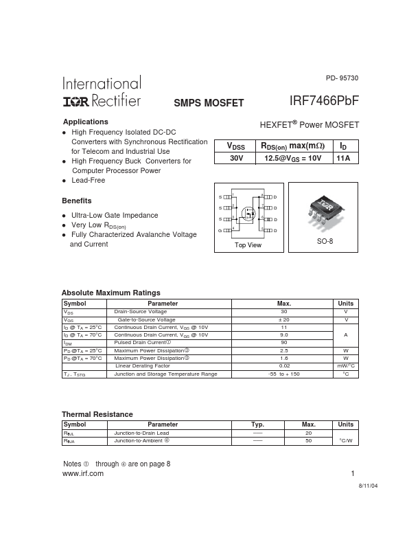 IRF7466PbF