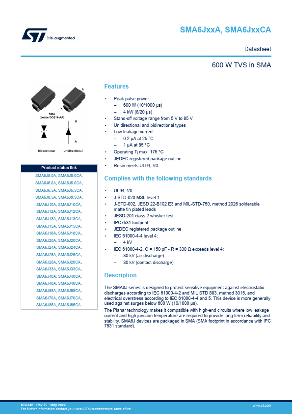 SMA6J6.0CA