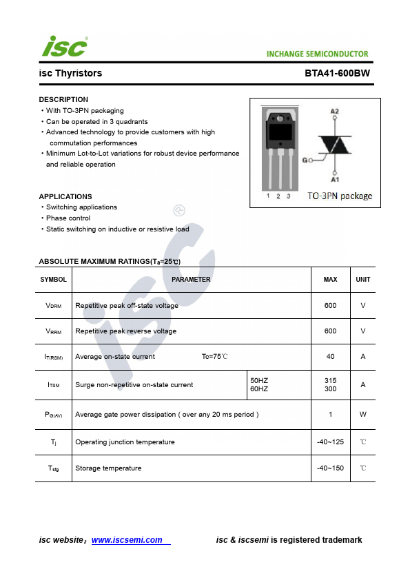 BTA41-600BW