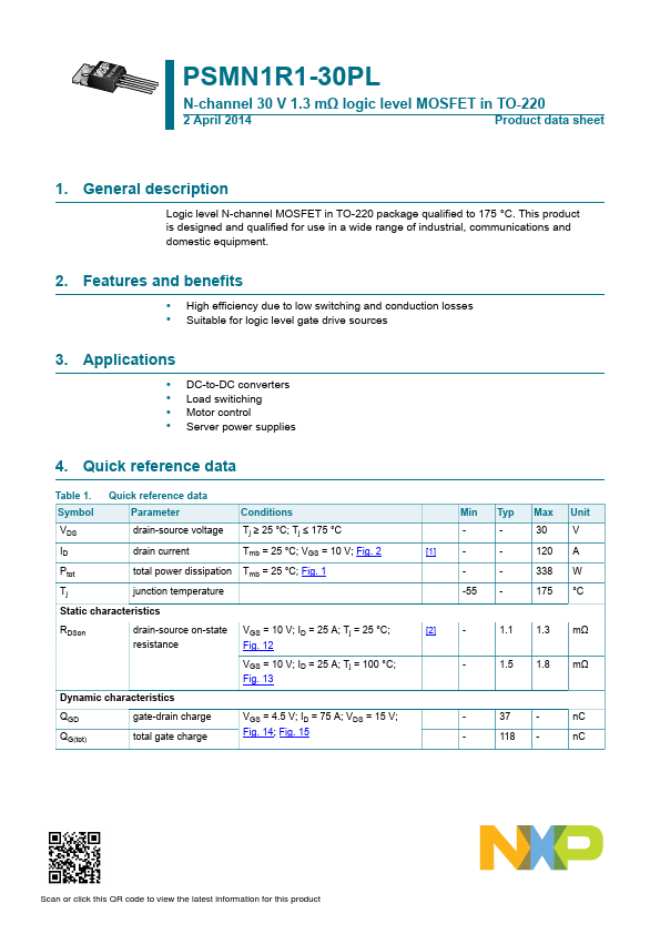 PSMN1R1-30PL