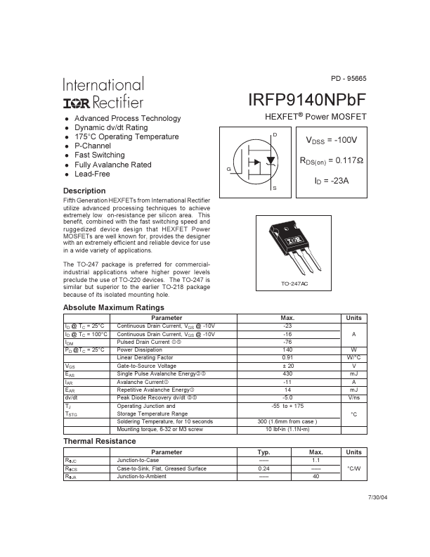 IRFP9140NPBF