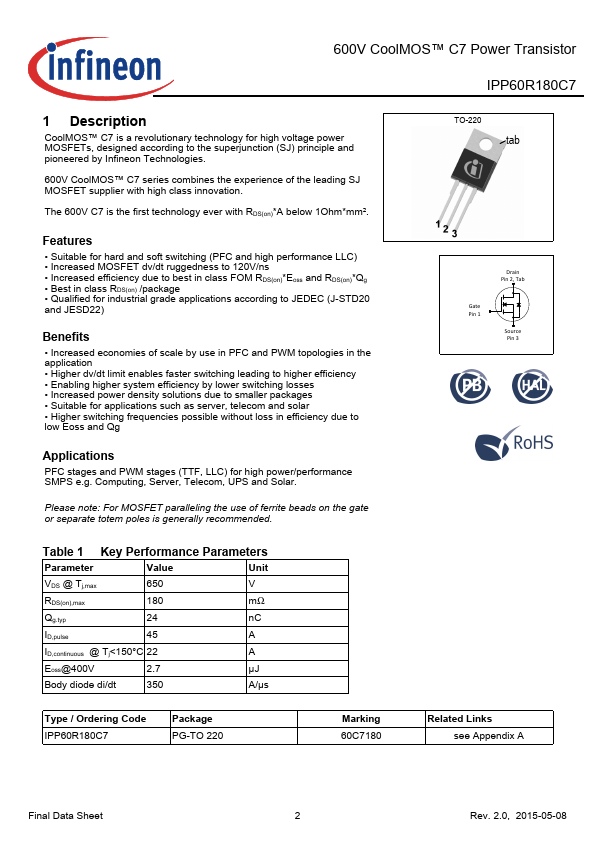 IPP60R180C7