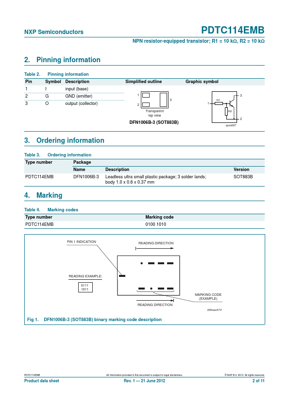 PDTC114EMB