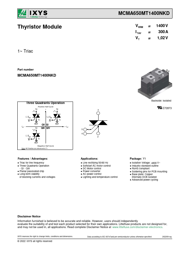 MCMA650MT1400NKD Datasheet Preview