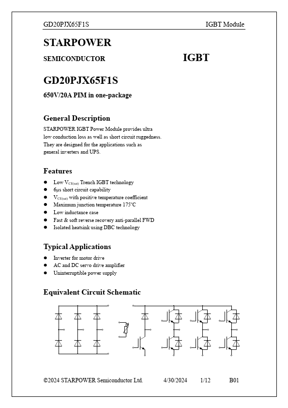 GD20PJX65F1S Datasheet Preview