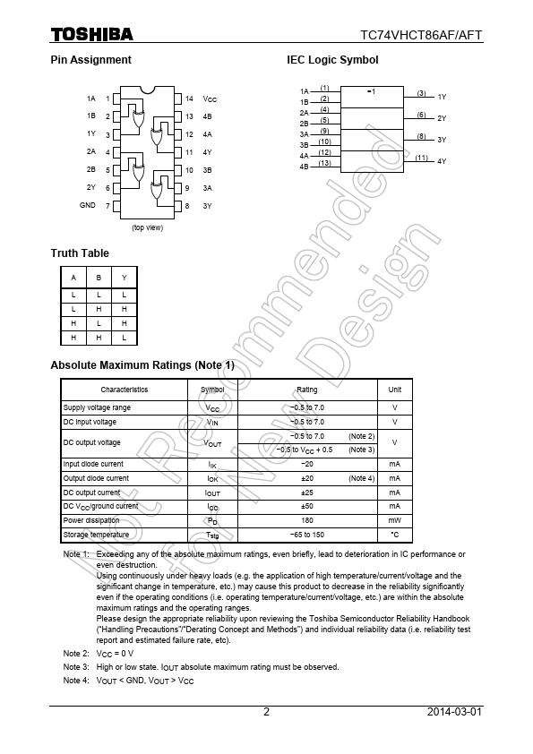 TC74VHCT86AF