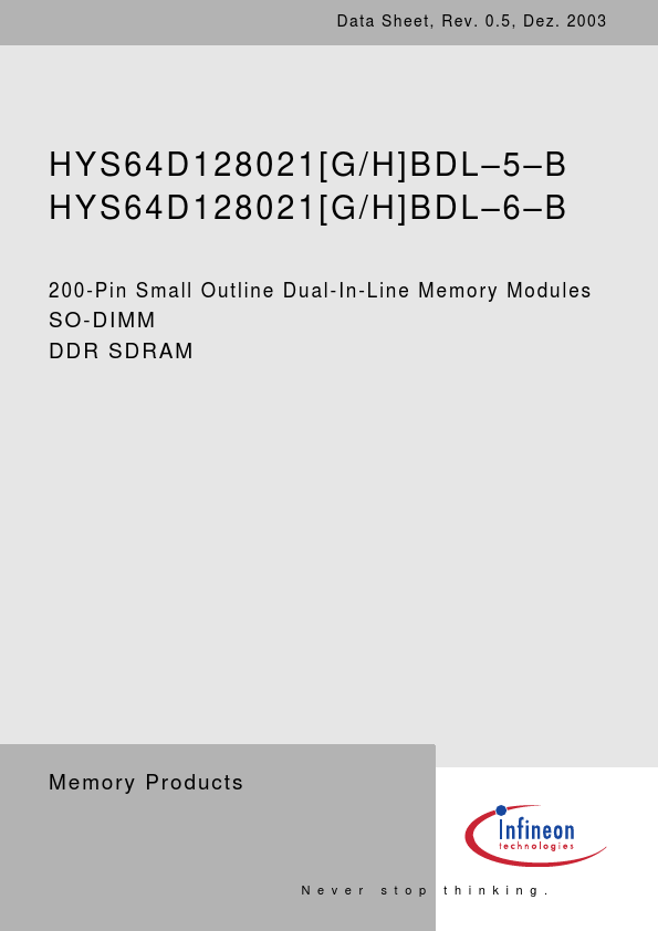 HYS64D128021GBDL-6-B