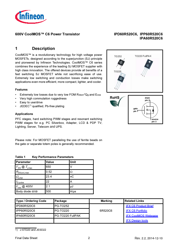 IPA60R520C6