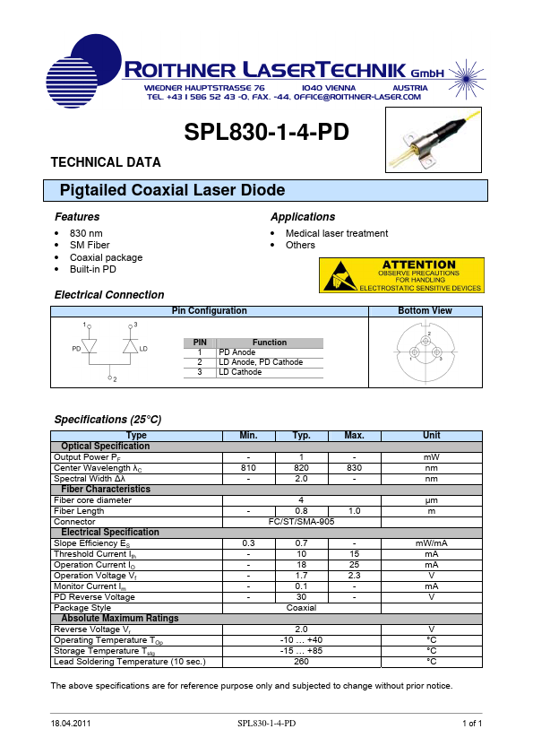SPL830-1-4-PD