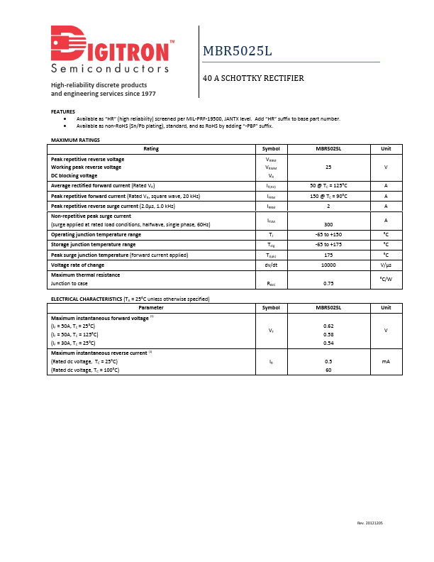 MBR5025L