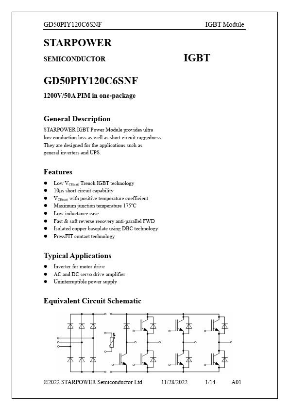 GD50PIY120C6SNF Datasheet Preview