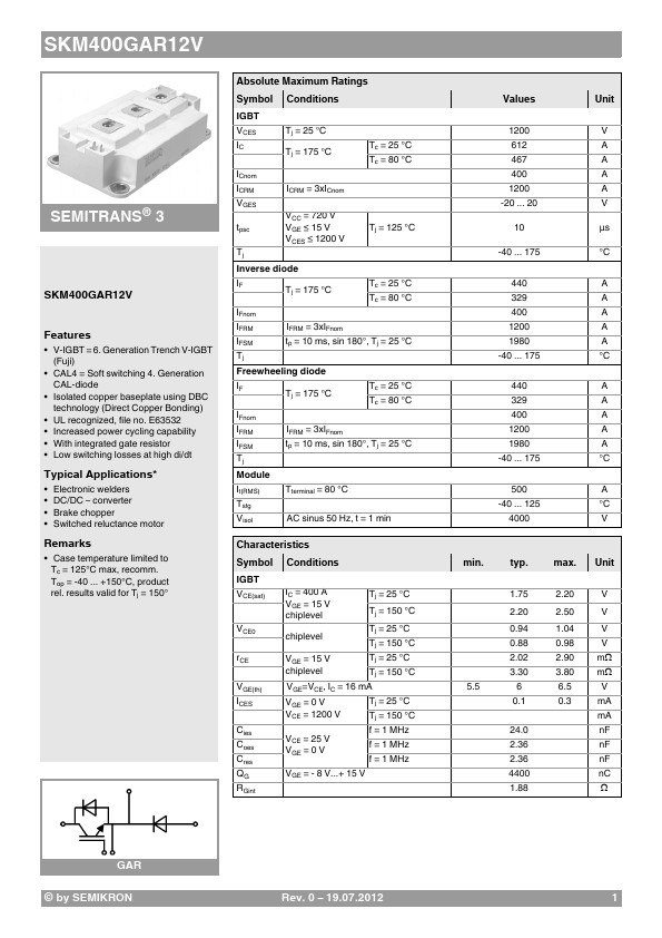 SKM400GAR12V