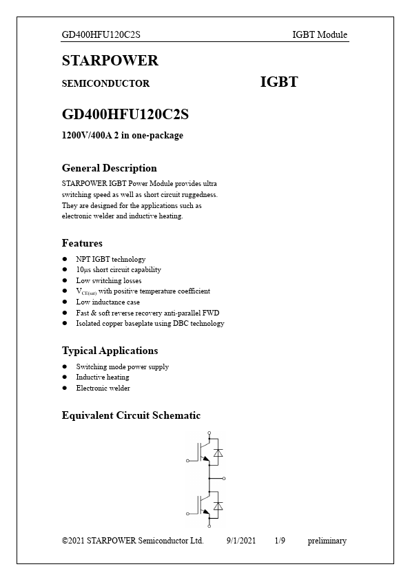 GD400HFU120C2S Datasheet Preview