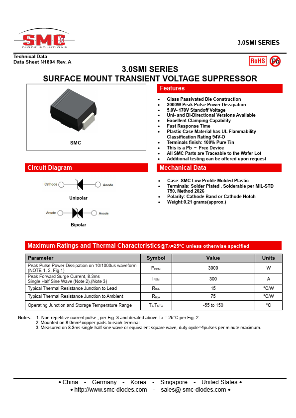3.0SMI60CA Datasheet Preview