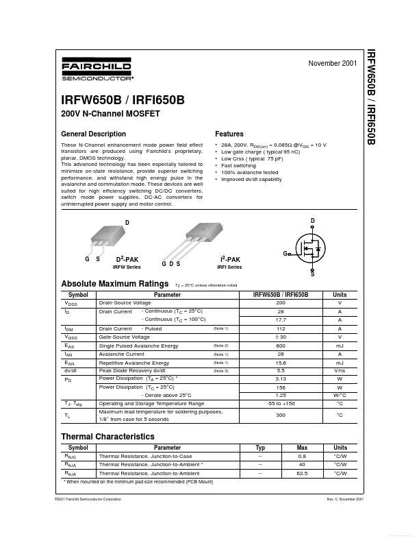 IRFW650B