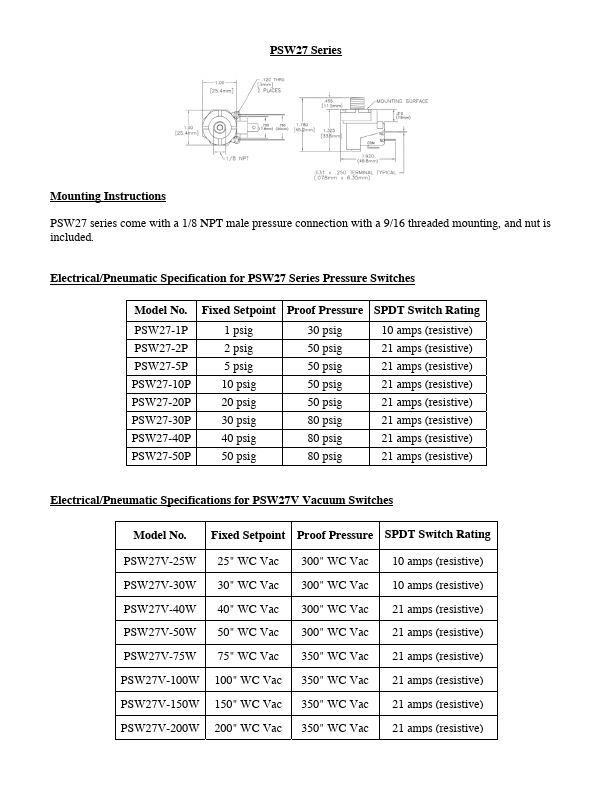 PSW27V-40W