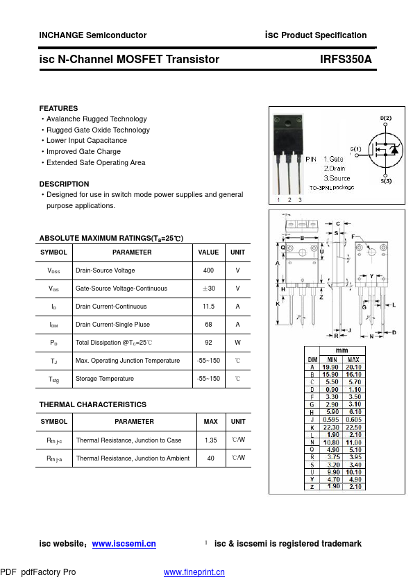 IRFS350A